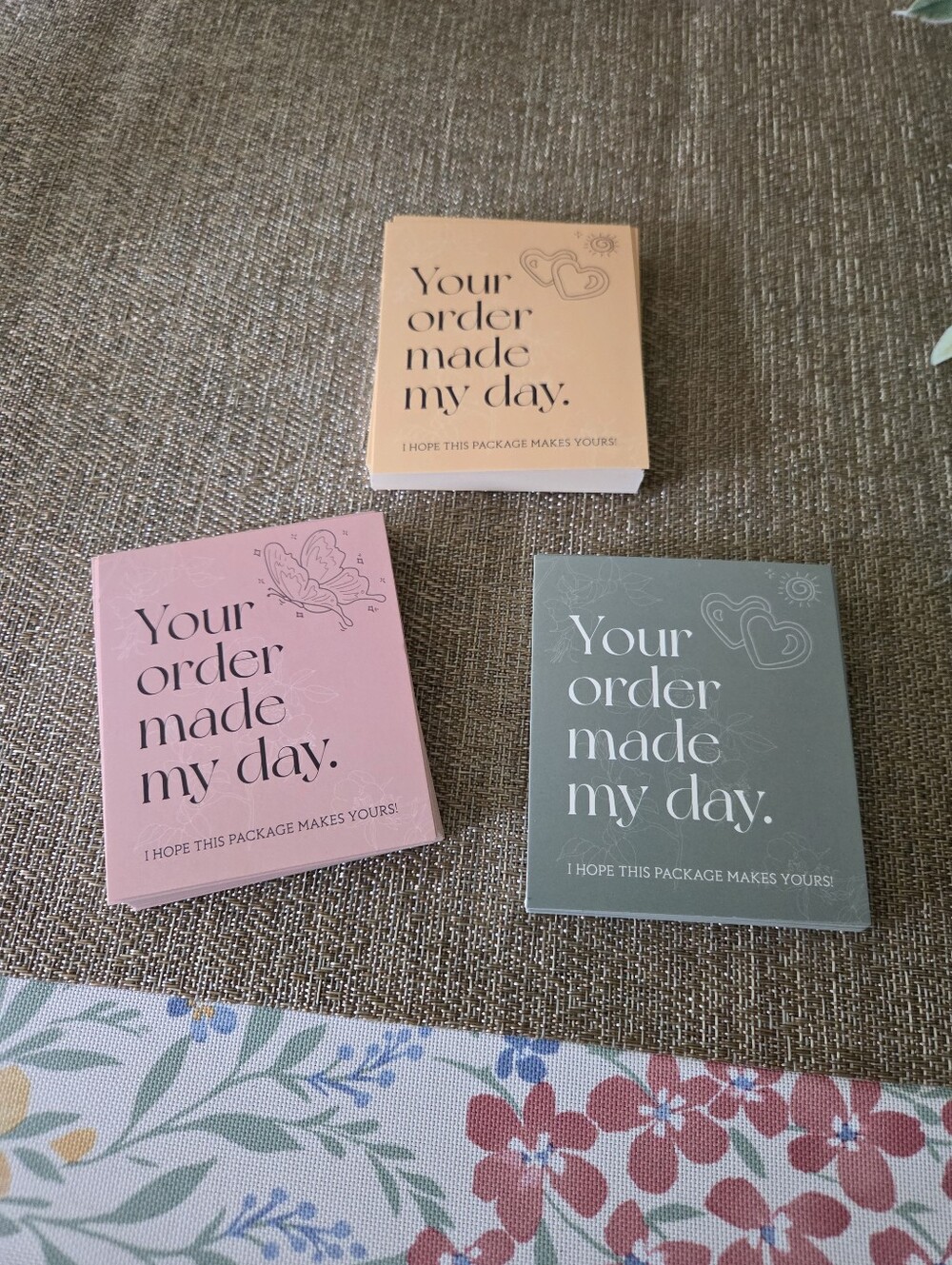 Thank You Cards, 3 Colors Designs, 30 Cards In Each Color